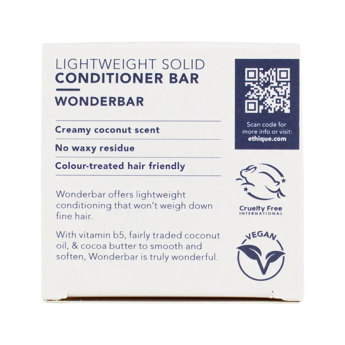 ETHIQUE Solid Conditioner Bar Wonderbar - Oily Or Normal Hair 60g ETHIQUE