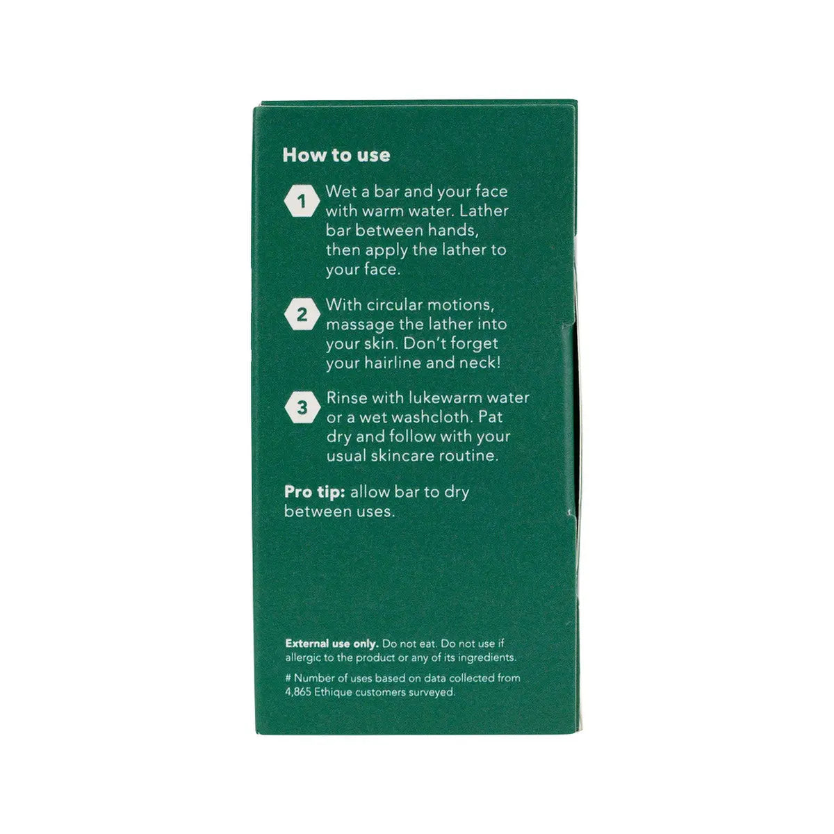 ETHIQUE Solid Face Cleanser Bar Deep Green 100g ETHIQUE