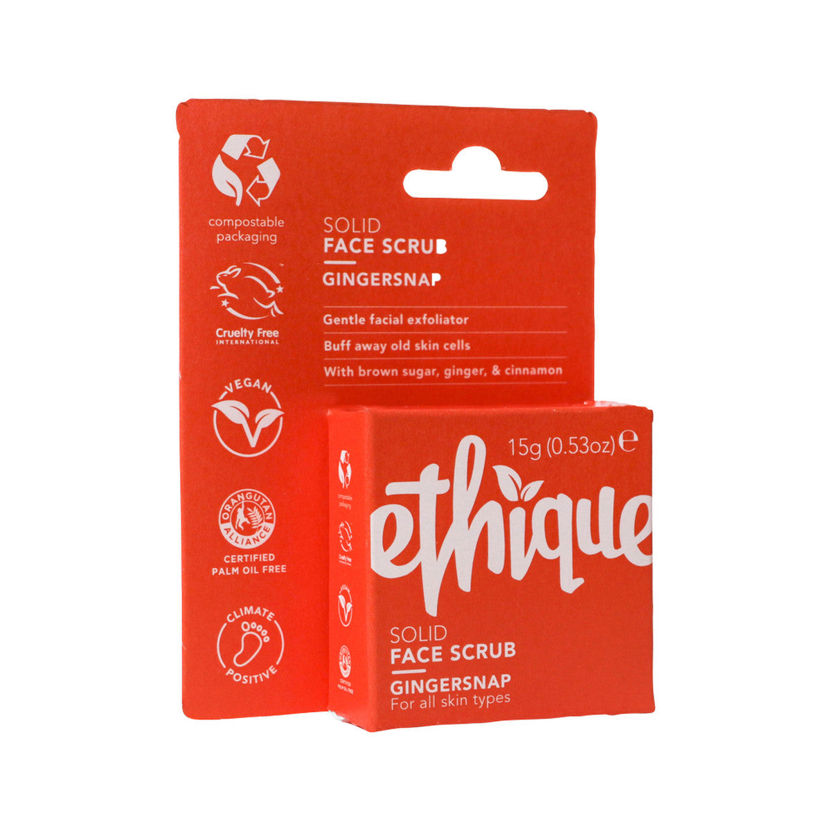 Ethique Bar Face Scrub Solid Gingersnap (For All Skin Types) 15g - Cutprice Online