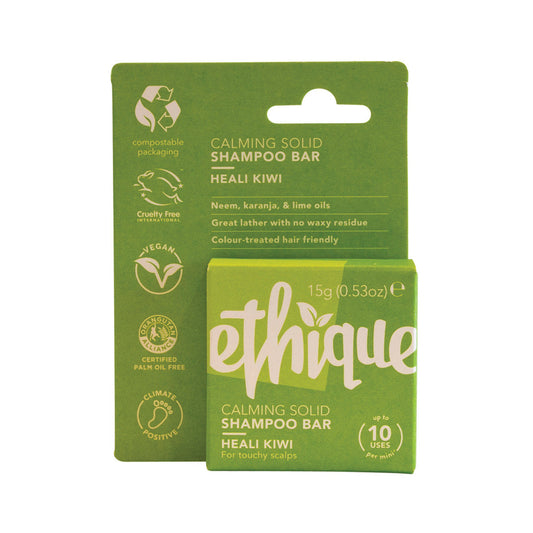 Ethique Bar Shampoo Calming Solid Heali Kiwi (For Touchy Scalps) 15g - Cutprice Online
