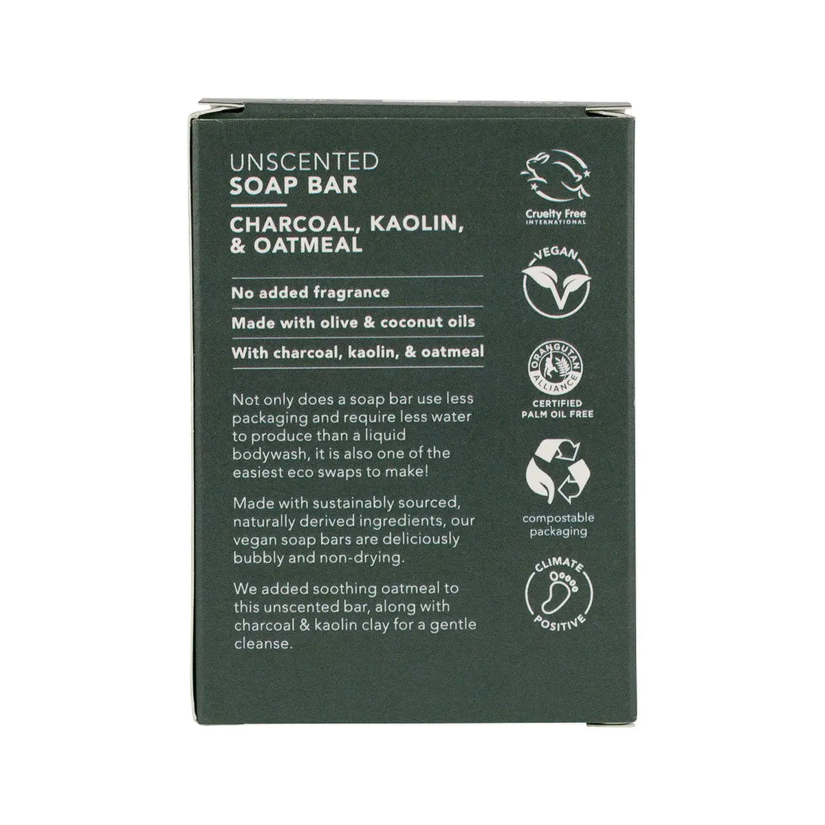 ETHIQUE Solid Bodywash Bar Charcoal, Kaolin & Oatmeal 120g ETHIQUE