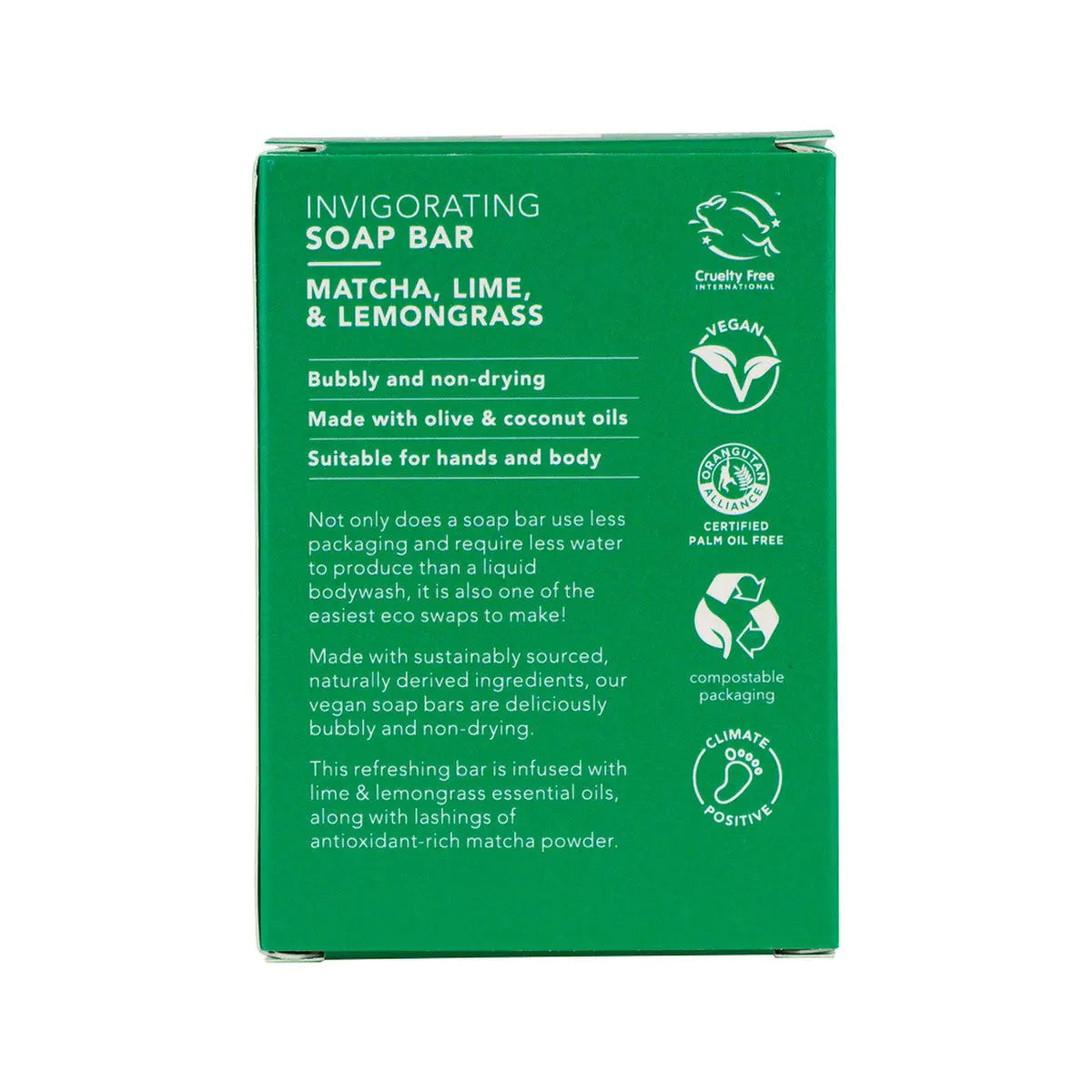 ETHIQUE Solid Bodywash Bar Matcha, Lime & Lemongrass 120g ETHIQUE