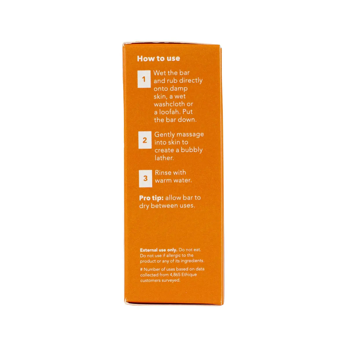 ETHIQUE Solid Bodywash Bar Sweet Orange & Vanilla 120g ETHIQUE