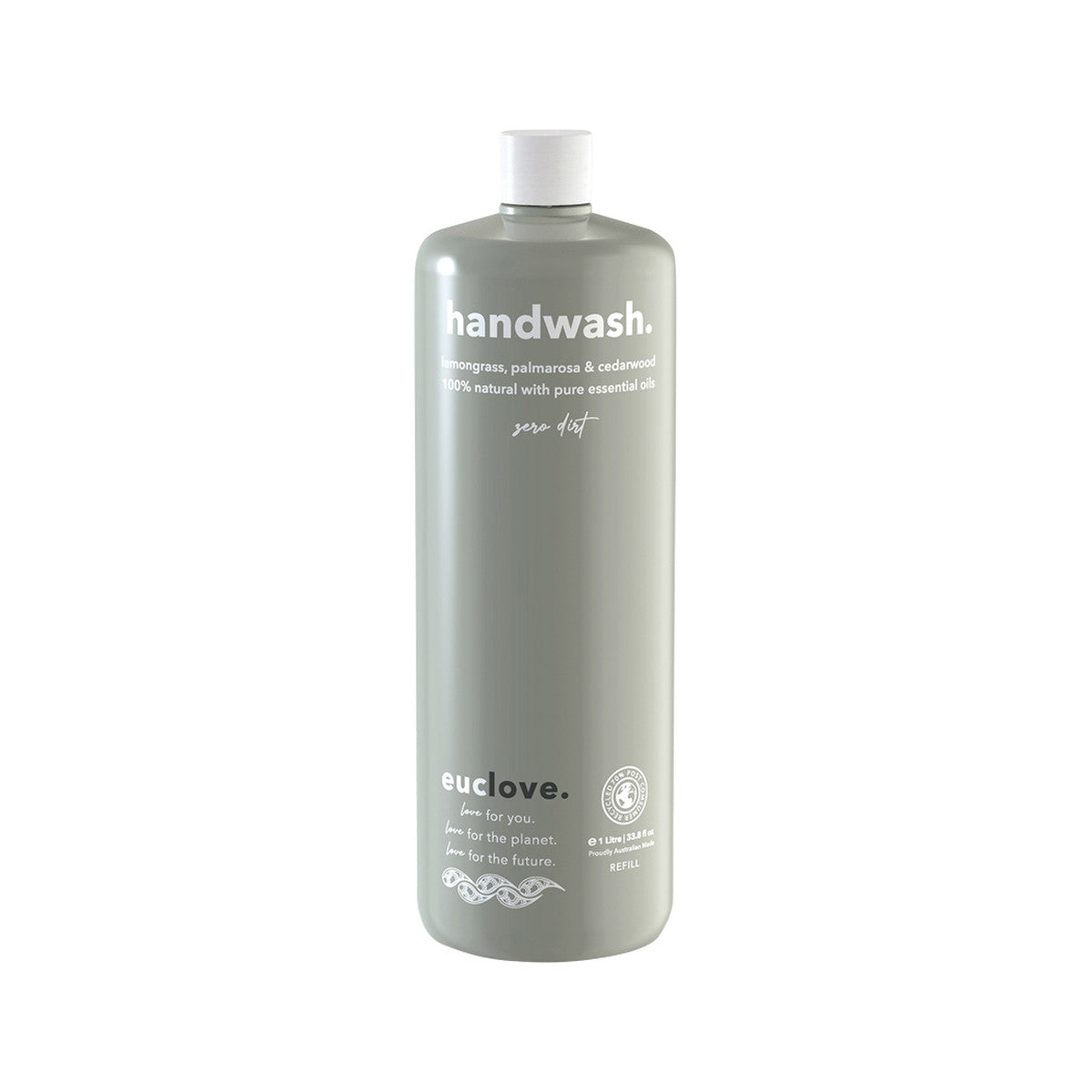 Euclove Hand Wash Lemongrass, Palmarosa & Cedarwood 1L EUCLOVE