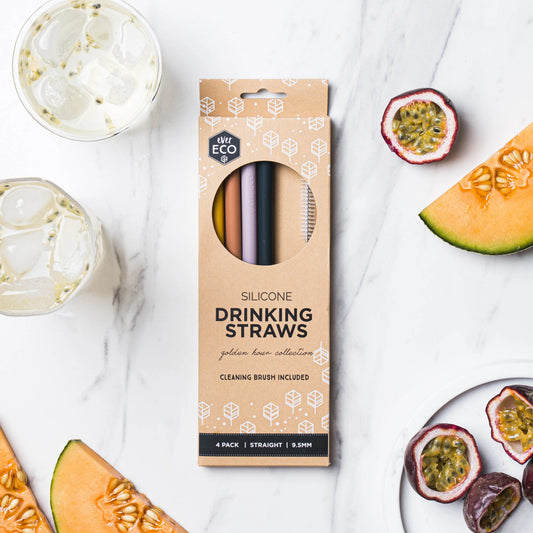 EVER ECO Silicone Straws - Straight Golden Hour Collection 4 EVER ECO