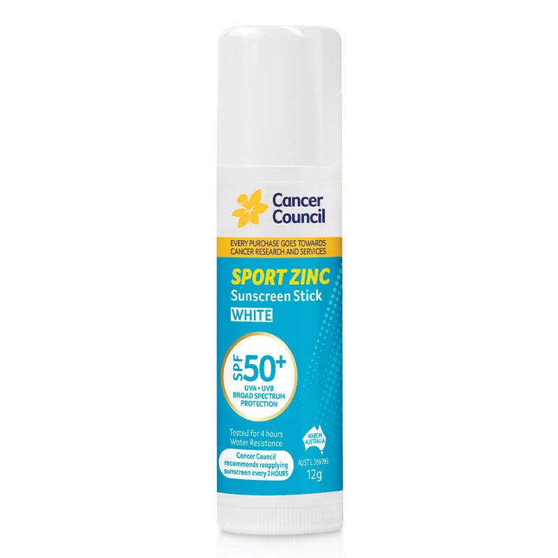 Cancer Council Sport Zinc Stick White SPF50+ 12g - Cutprice Online