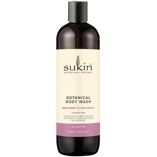 Sukin Botanical Body Wash Bergamot & Patchouli 500ml - Cutprice Online