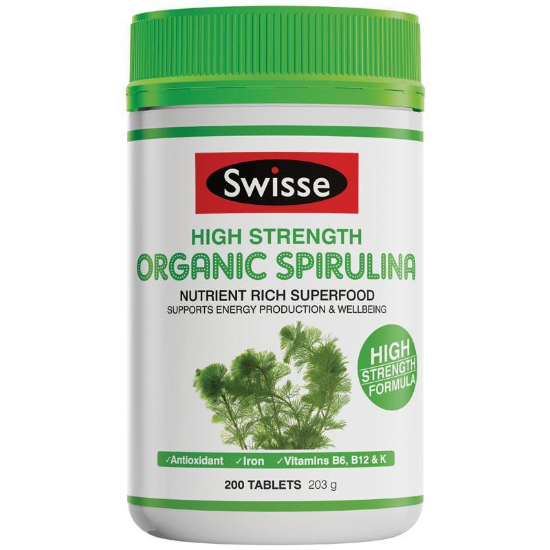 Swisse Organic Spirulina 1000mg 200 Tablets - Cutprice Online