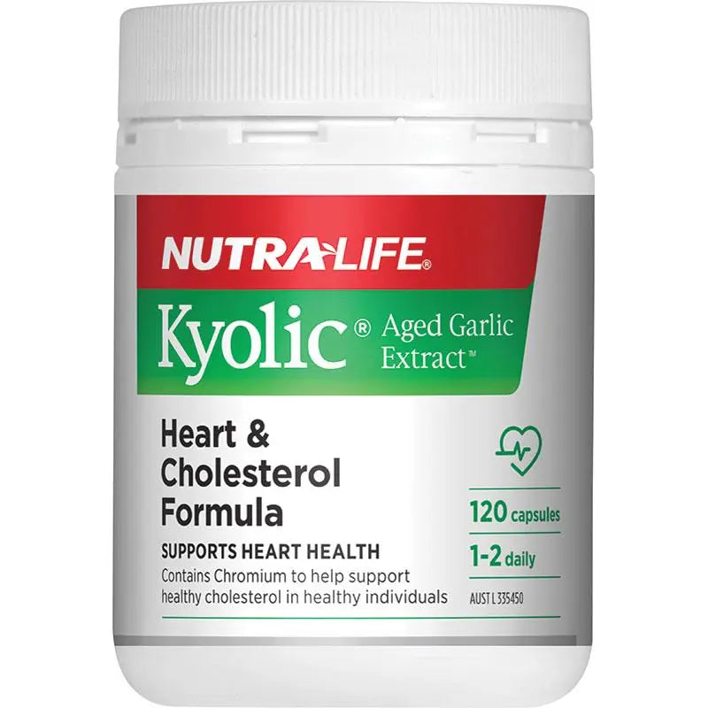 Nutra-Life Kyolic Aged Garlic Extract Heart & Cholesterol Formula 120 Capsules NUTRA-LIFE