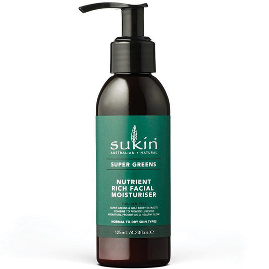 Sukin Super Greens Nutrient Rich Facial Moisturiser 125ml - Cutprice Online