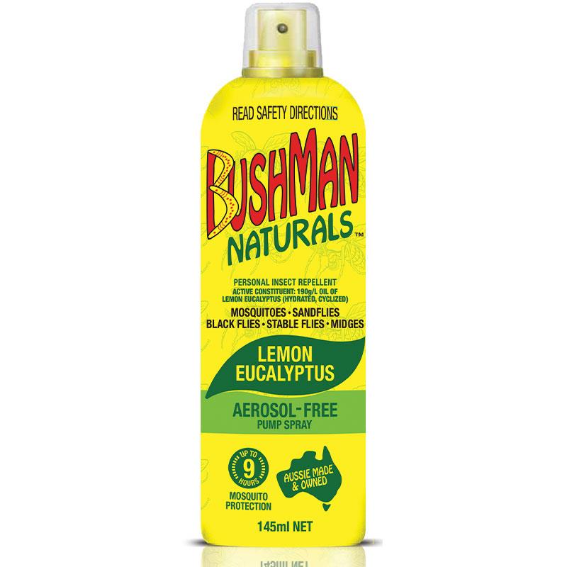 Bushman Naturals Lemon Eucalyptus Pump Spray 145ml - Cutprice Online