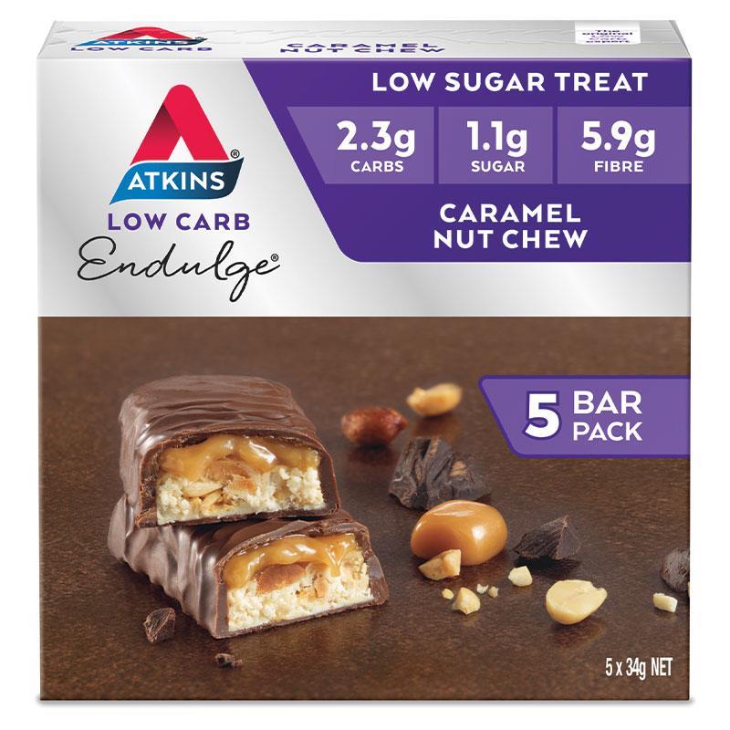 Atkins Endulge Caramel Nut Chew 170g 5 Pack - Cutprice Online