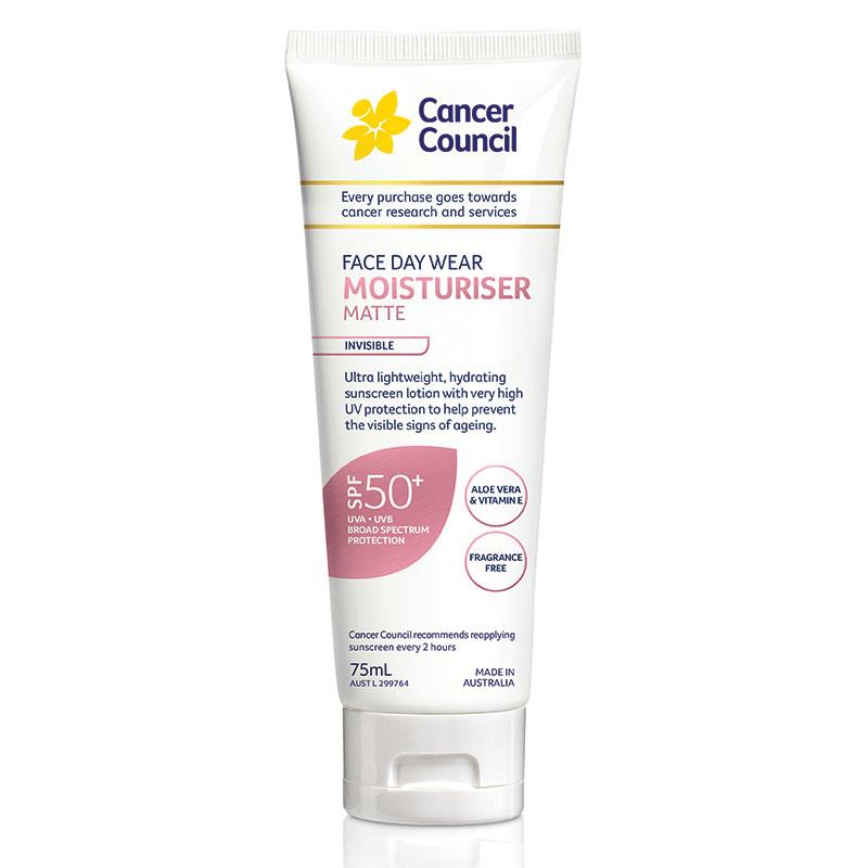Cancer Council SPF 50+ Day Wear Face Matte Invisible 75ml Tube - Cutprice Online