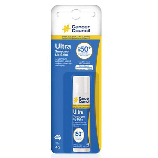 Cancer Council SPF 50+ Ultra Sunscreen Lip Balm 4g - Cutprice Online