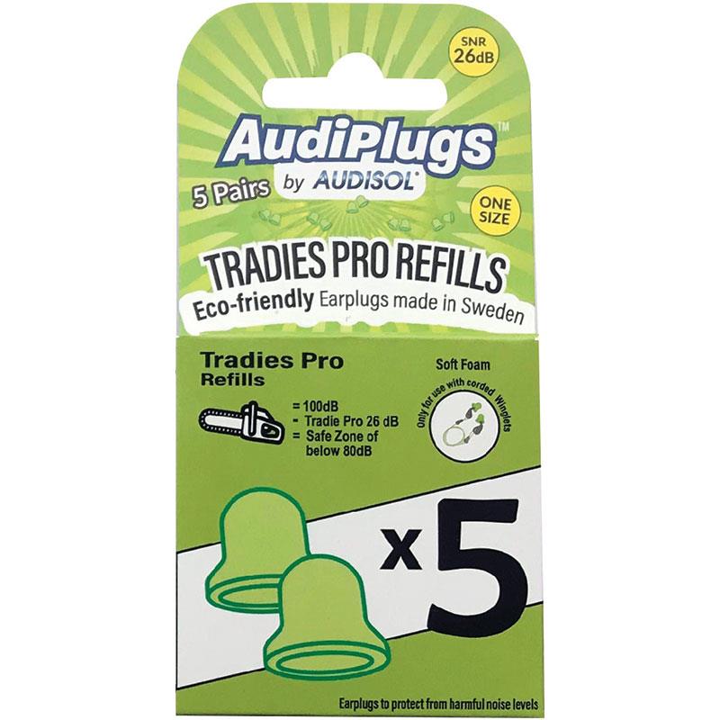 Audiplugs Tradies Pro Refills 5 Pairs - Cutprice Online