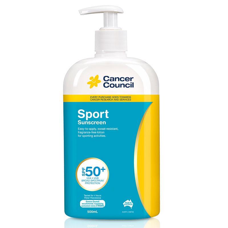 Cancer Council SPF 50+ Sport 500ml Pump - Cutprice Online