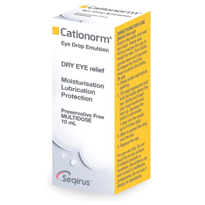Cationorm Preservative Free Eye Drops 10ml - Cutprice Online