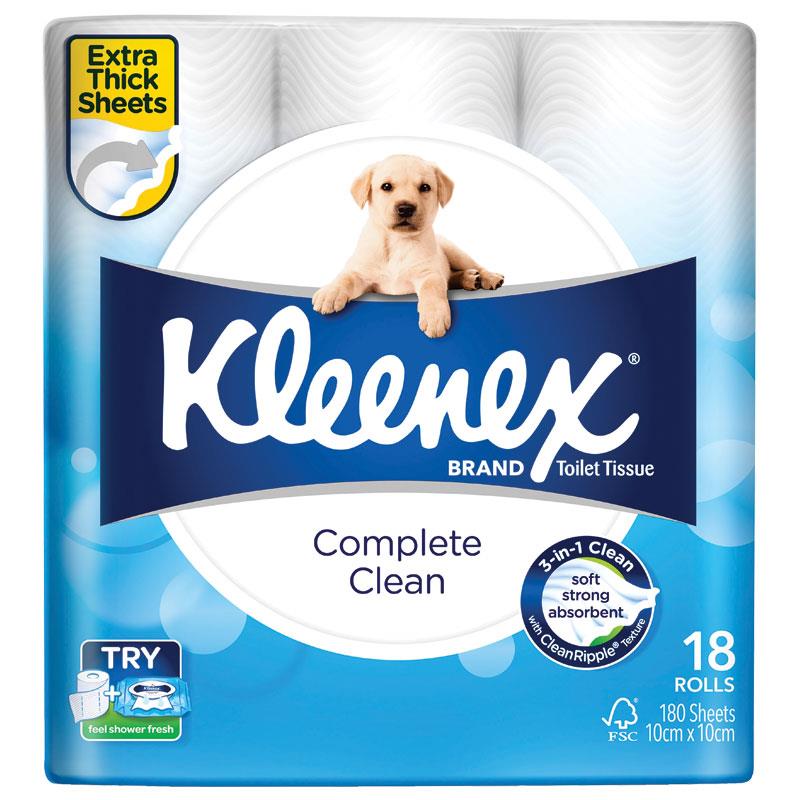 Kleenex Complete Clean 18 Pack - Cutprice Online