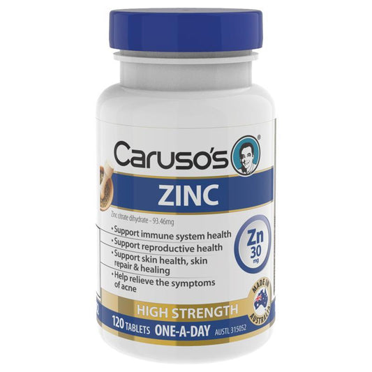 Caruso's Natural Health Zinc 120 Tablets - Cutprice Online
