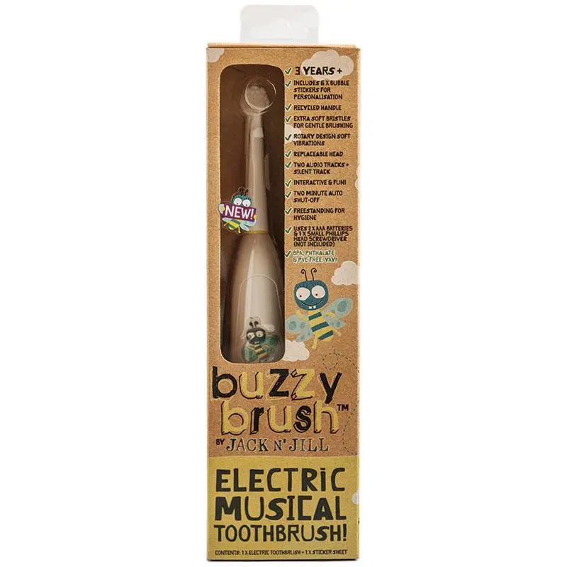JACK N' JILL Electric Musical Toothbrush Buzzy Brush - 3 Years + 1 JACK N' JILL