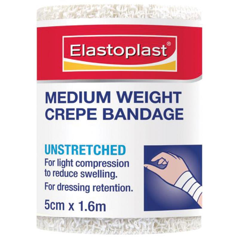 Elastocrepe 46014 Medium Weight Crepe Bandage 5cm x 1.6m - Cutprice Online