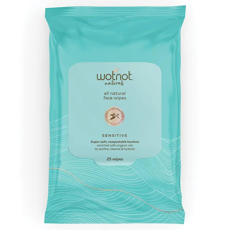 WOTNOT Natural Face Wipes Sensitive 25 WOTNOT