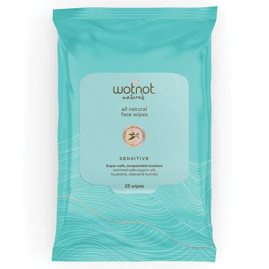 WOTNOT Natural Face Wipes Sensitive 25 WOTNOT