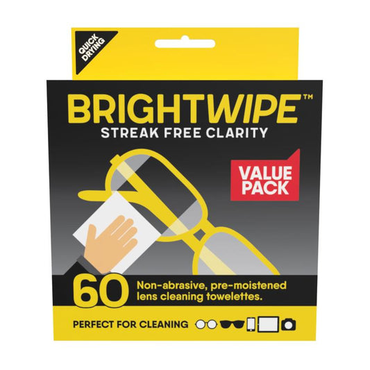 Bright Wipe Lens Cleaning Wipes 60 Pack - Cutprice Online