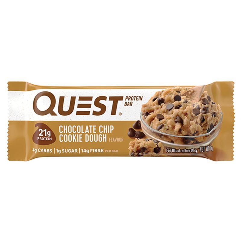 Quest Protein Bar Chocolate Chip Cookie Dough 60g 12PK Quest