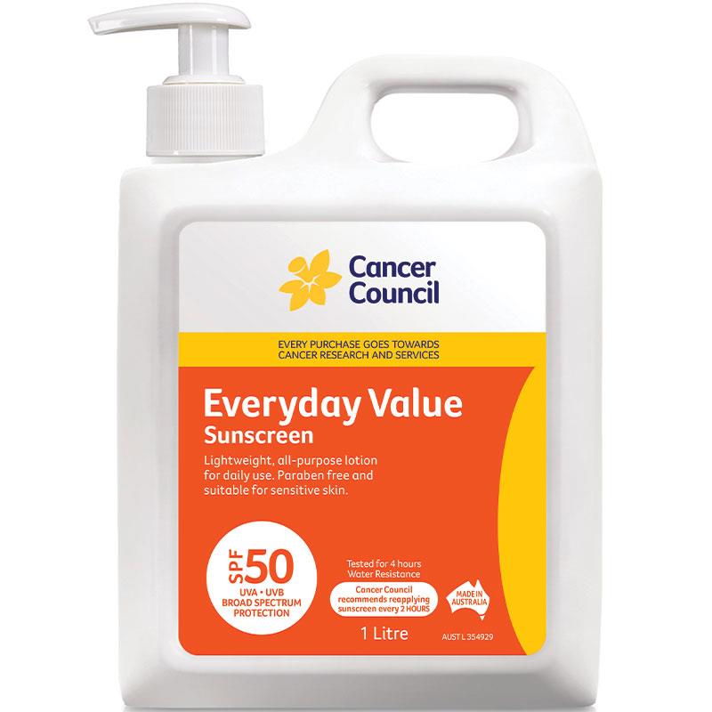 Cancer Council SPF 50 Everyday 1 Litre Pump - Cutprice Online