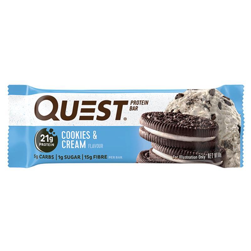 Quest Protein Bar Cookies and Cream 60g 12PK Quest