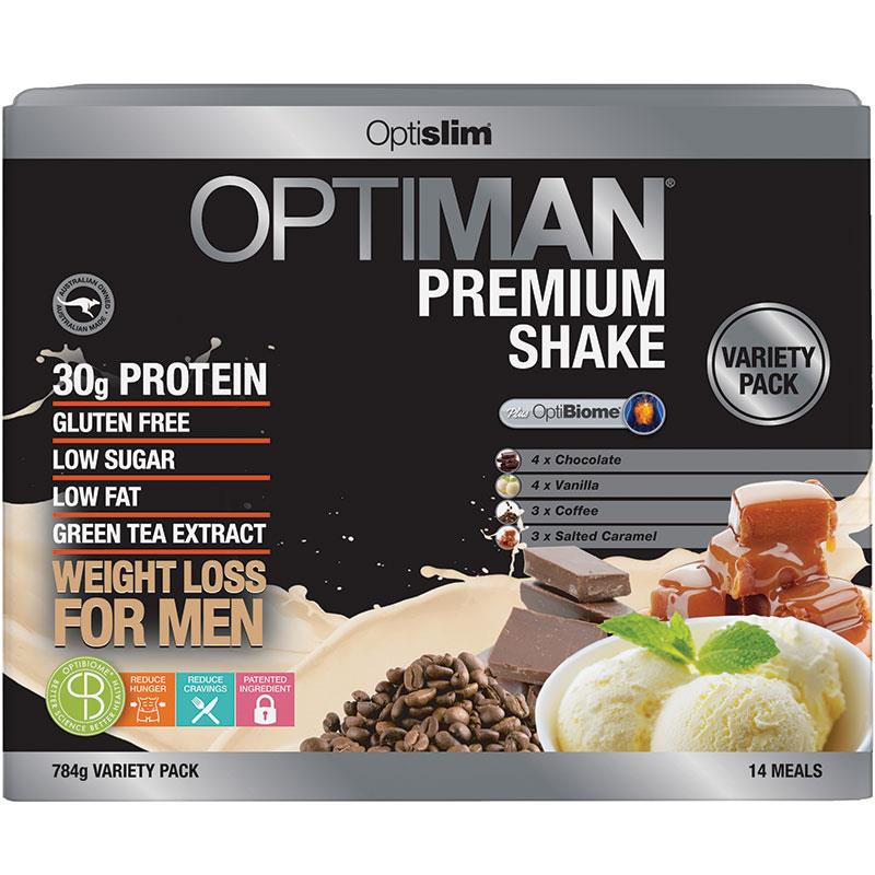 Optislim Optiman Premium Shake Variety Pack 14 x 56g - Cutprice Online