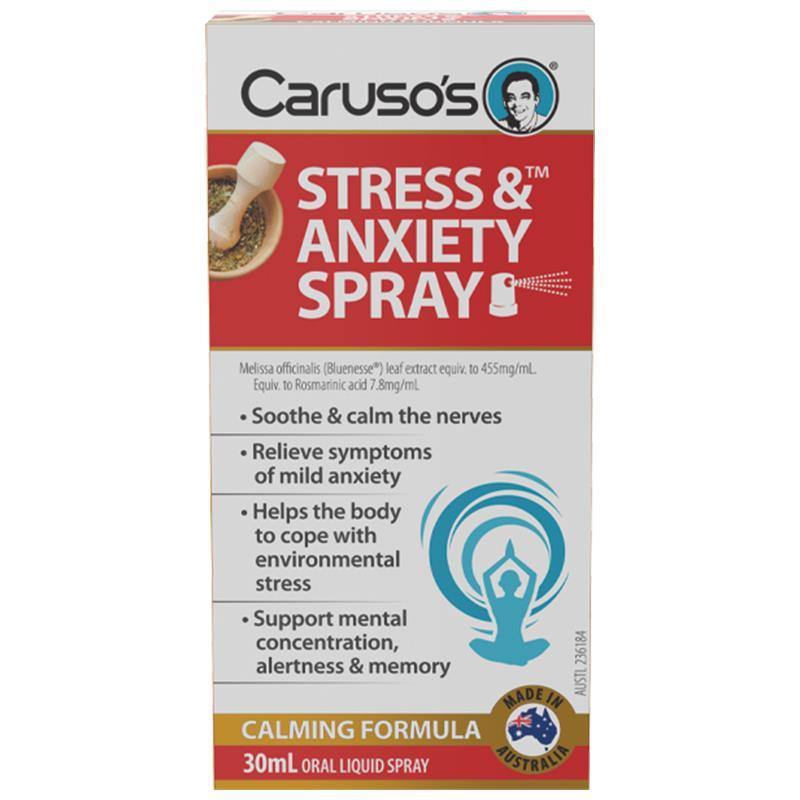 Caruso's Natural Health Stress and Anxiety Spray 30ml - Cutprice Online