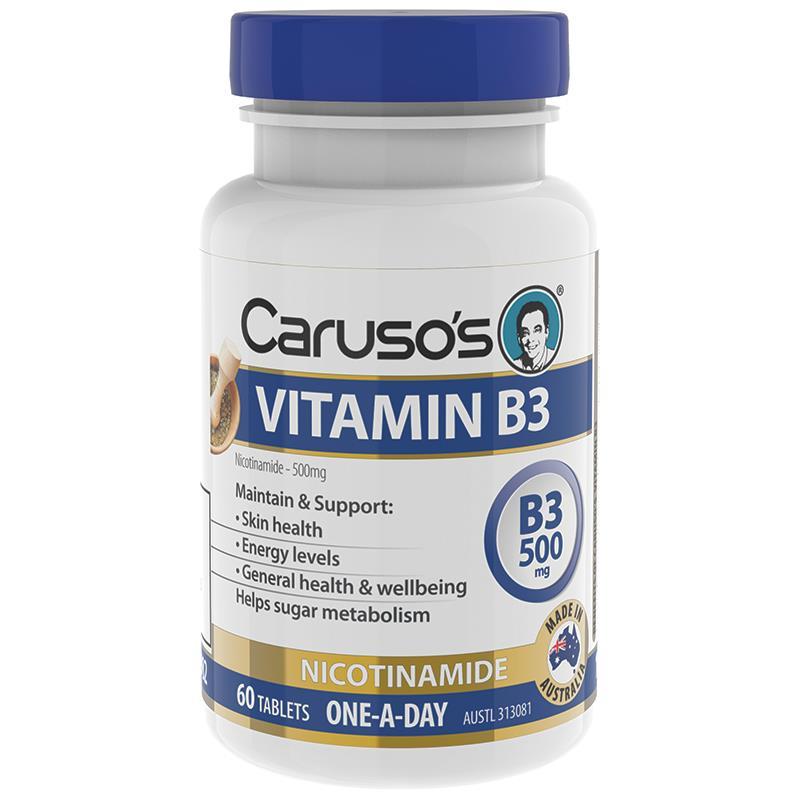 Caruso's Natural Health Vitamin B3 500mg 60 Tablets - Cutprice Online