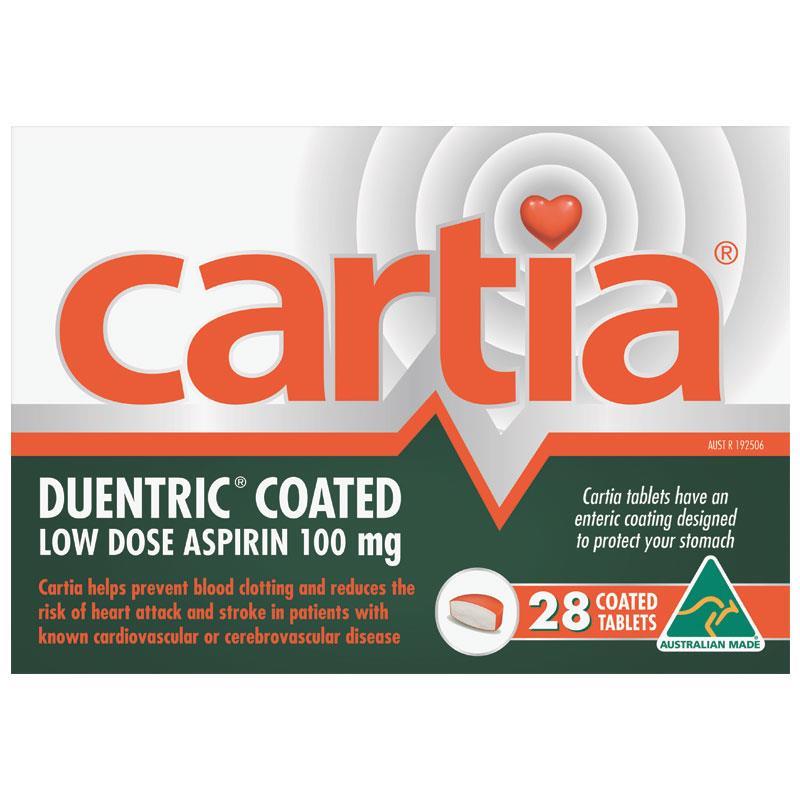 Cartia 100mg Tablets 28 - Cutprice Online