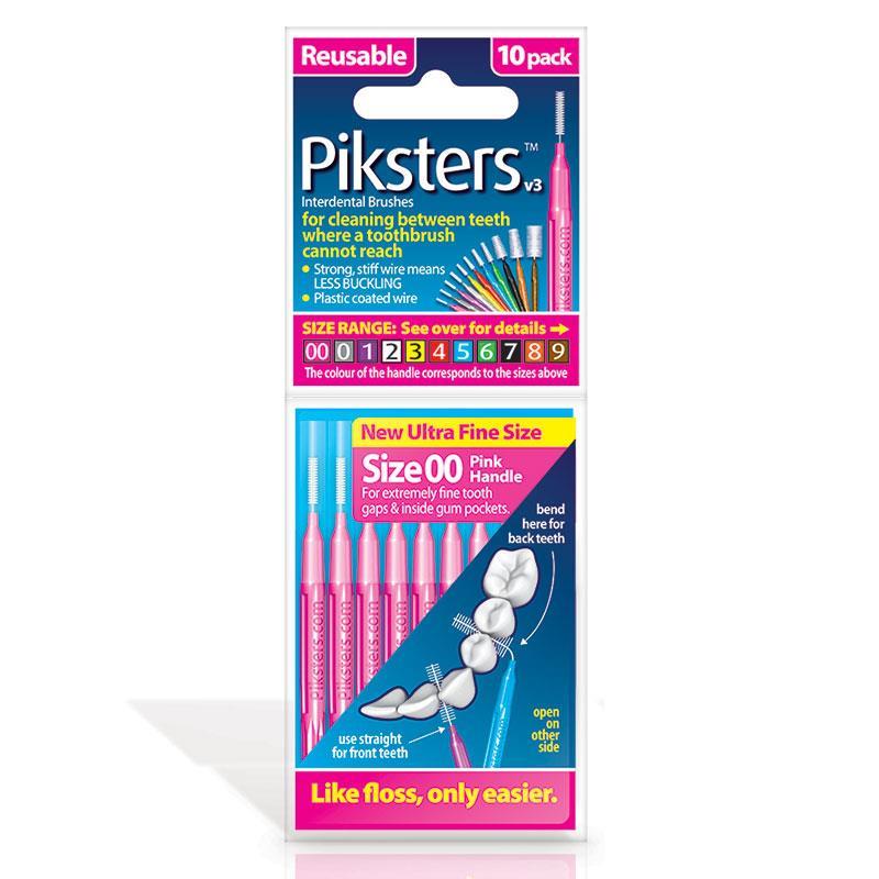 Piksters Inter Brush Size 00 Pack 10 (pink) - Cutprice Online