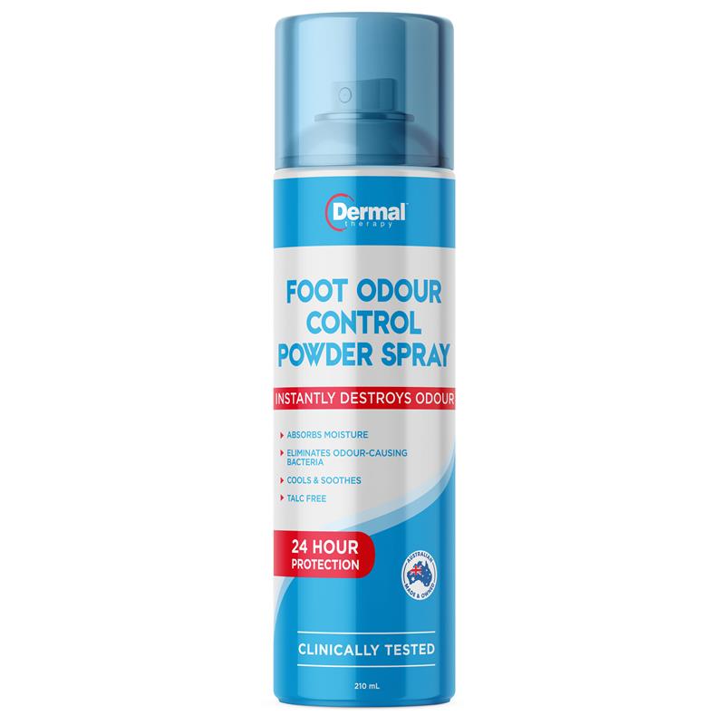 DERMAL THERAPY Foot Odour Control Powder Spray 210mL - Cutprice Online