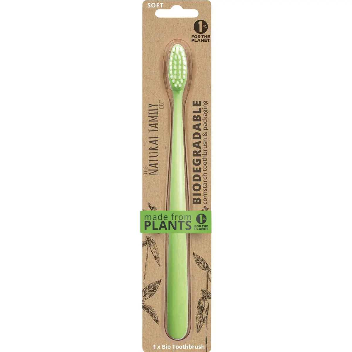 NFCO. Bio Toothbrush Neon Soft (Colours may vary) (Single)