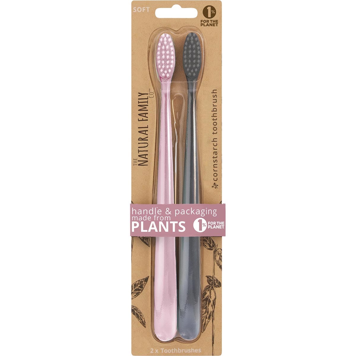 NFCO. Bio Toothbrush (Twin Pack) Soft - Assorted Colours 8x2pk - Cutprice Online