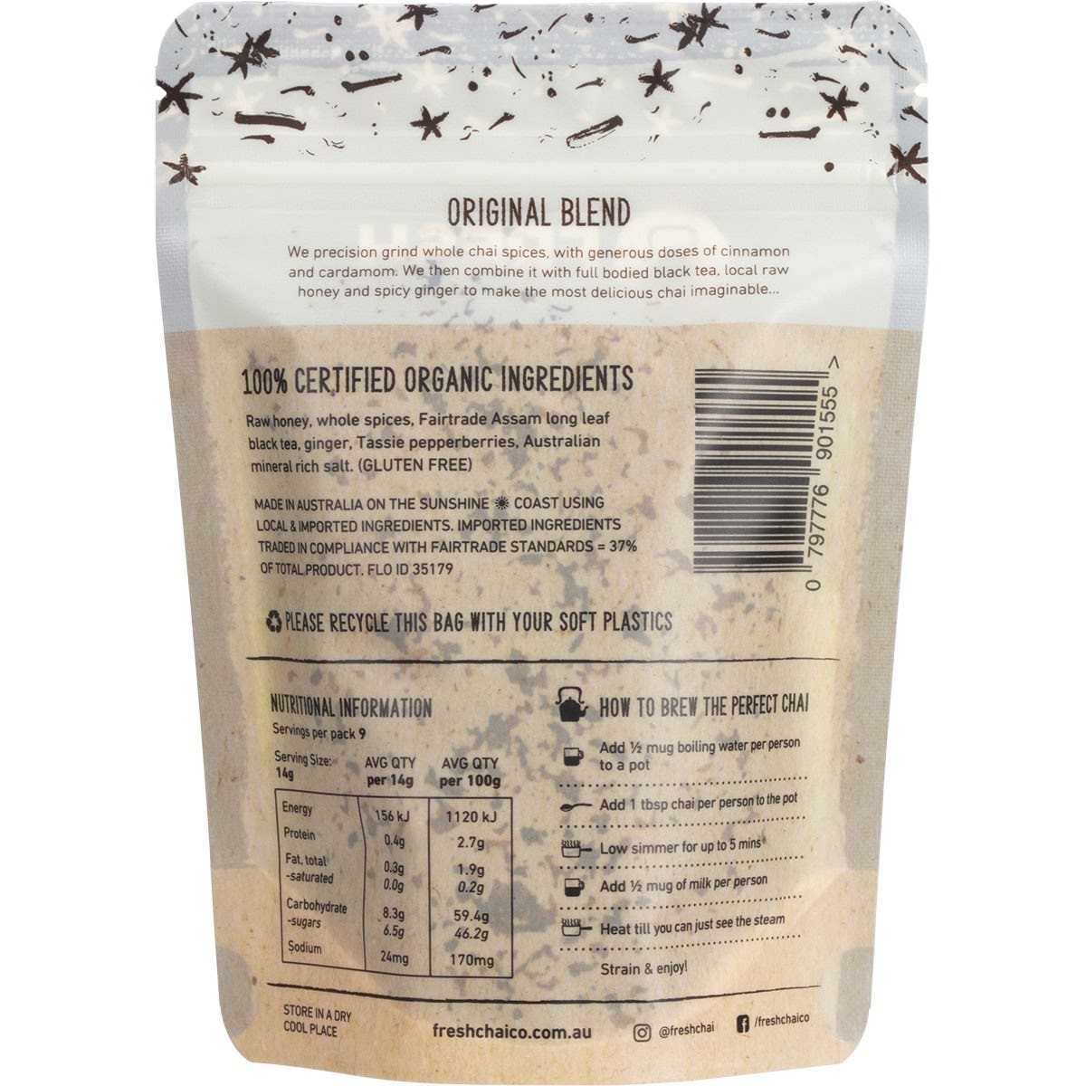 THE FRESH CHAI CO. Original Blend Fresh Sticky Chai 125g - Cutprice Online