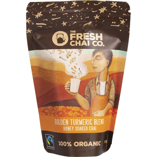 THE FRESH CHAI CO Golden Turmeric Blend Honey Soaked Chai 125g - Cutprice Online