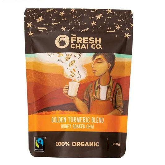 THE FRESH CHAI CO Golden Turmeric Blend Honey Soaked Chai 250g THE FRESH CHAI CO