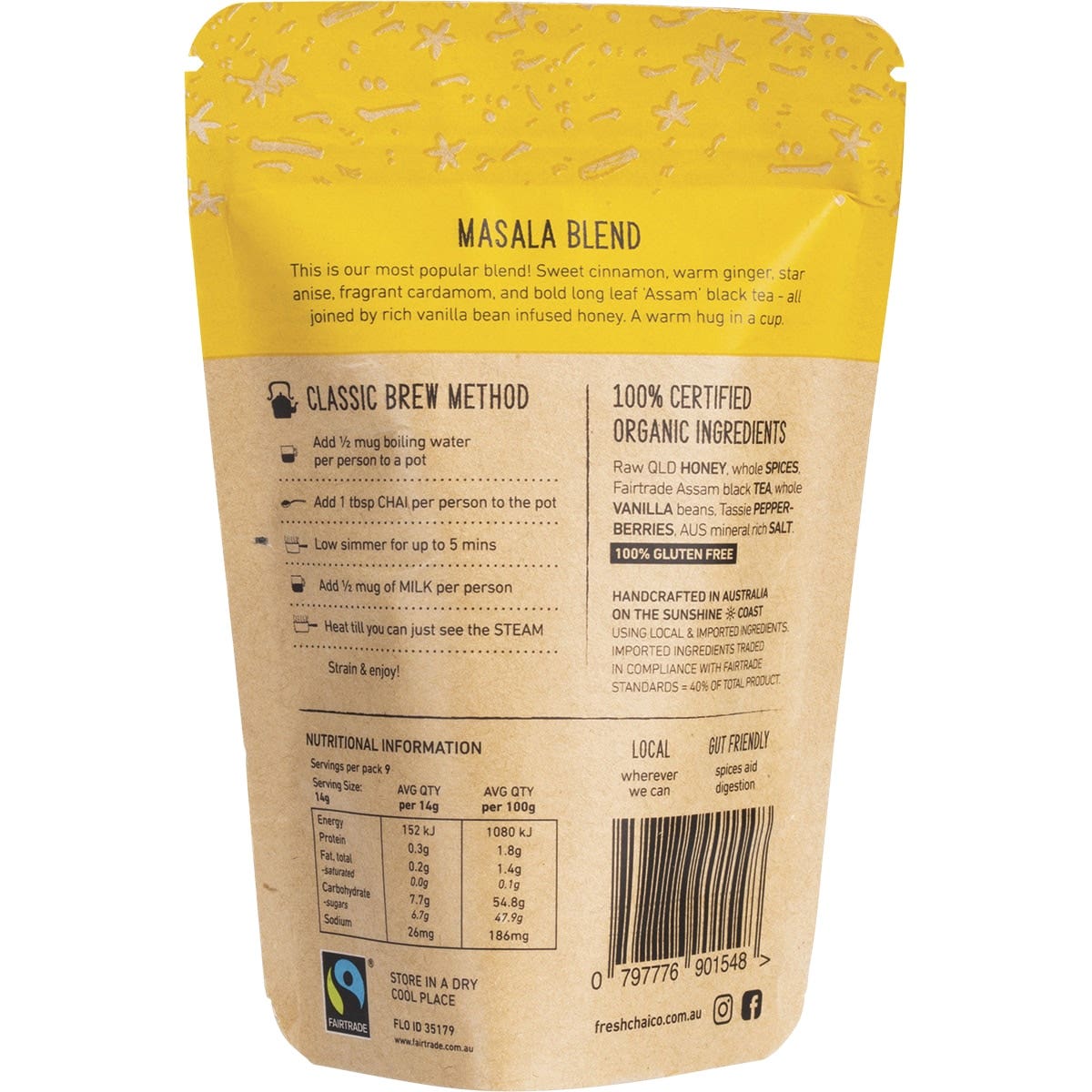 THE FRESH CHAI CO Masala Blend Honey Soaked Chai 125g - Cutprice Online