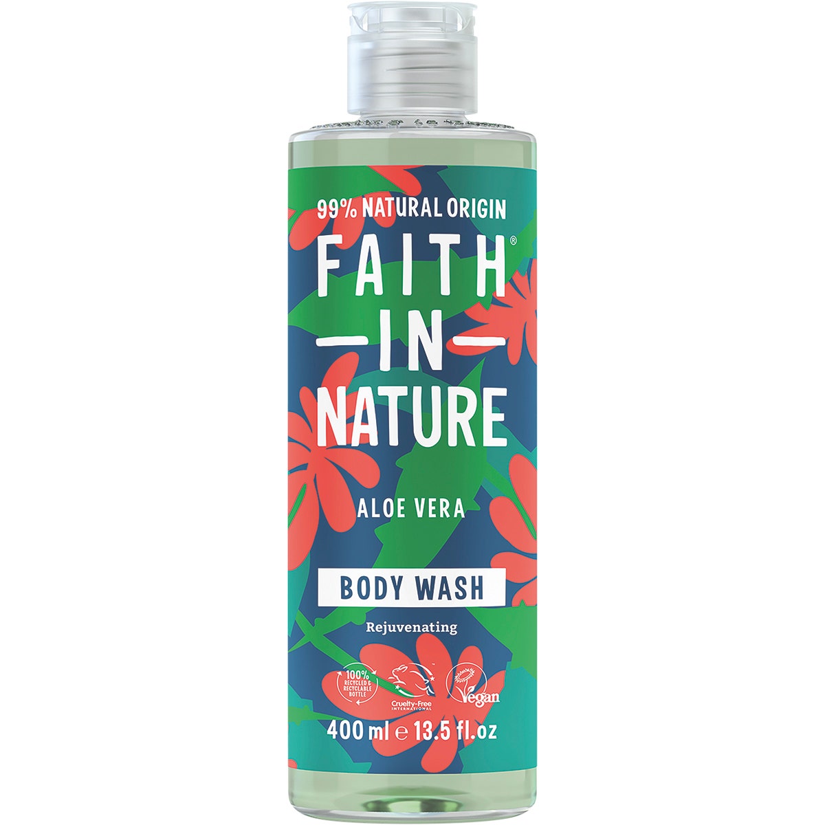 FAITH IN NATURE Body Wash Rejuvenating Aloe Vera 400ml - Cutprice Online