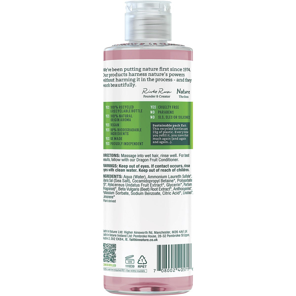 FAITH IN NATURE Shampoo Revitalising Dragon Fruit 400ml - Cutprice Online
