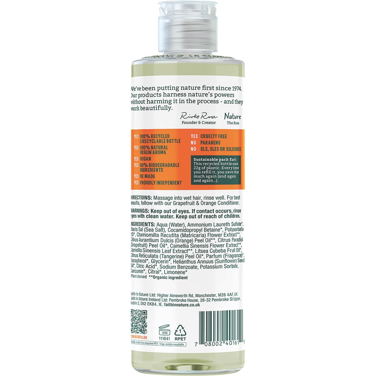 FAITH IN NATURE Shampoo Invigorating Grapefruit & Orange 400ml - Cutprice Online