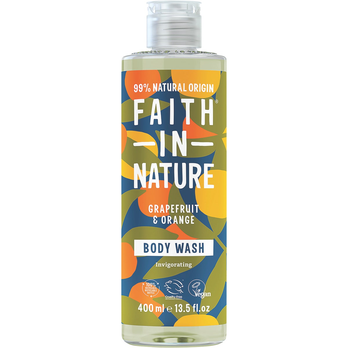 FAITH IN NATURE Body Wash Invigorating Grapefruit & Orange 400ml - Cutprice Online