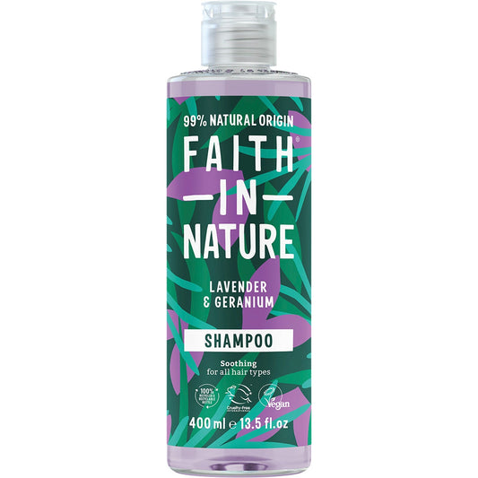 FAITH IN NATURE Shampoo Soothing Lavender & Geranium 400ml - Cutprice Online