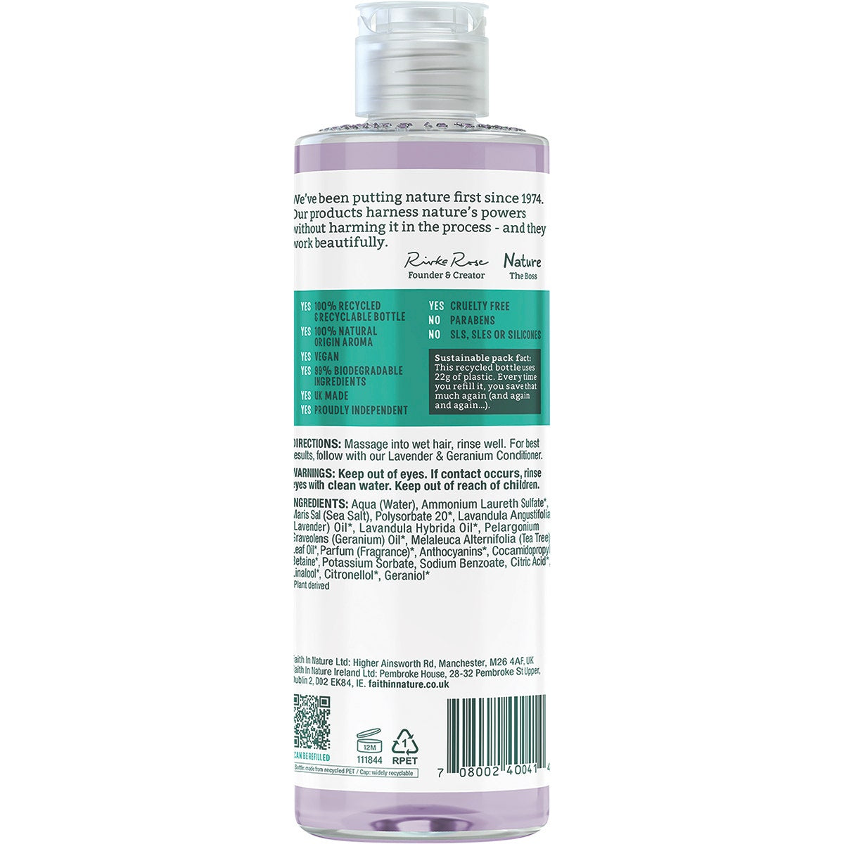 FAITH IN NATURE Shampoo Soothing Lavender & Geranium 400ml - Cutprice Online