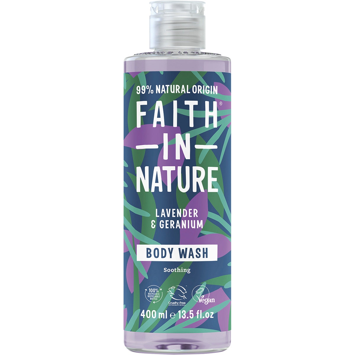 FAITH IN NATURE Body Wash Soothing Lavender & Geranium 400ml - Cutprice Online